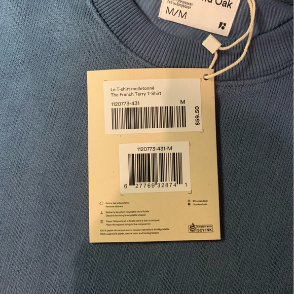 Frank and Oak The French Terry T-Shirt - M - Picture 2 of 2